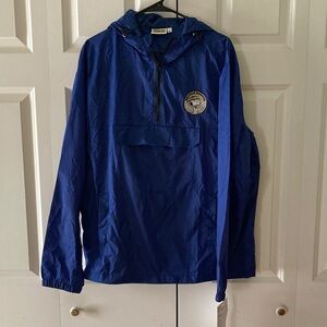 Peanuts x Aeropostale authentic collab mktg sample womens L Varsity Blue Nylon